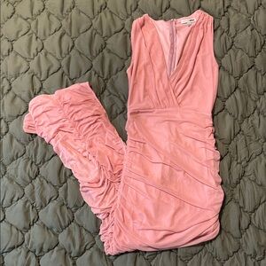 Fashion Nova Pink Ruched Dress